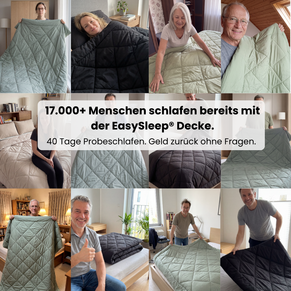 EasySleep® Decke – Die schnelltrocknende 2-in-1 Bettdecke, die Bettwäsche überflüssig macht.
