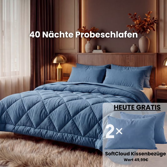 EasySleep® Decke – Die schnelltrocknende 2-in-1 Bettdecke, die Bettwäsche überflüssig macht.