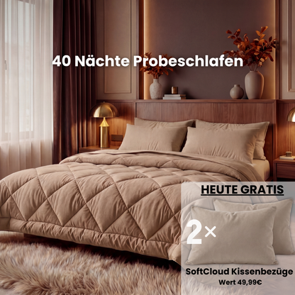 EasySleep® Decke – Die schnelltrocknende 2-in-1 Bettdecke, die Bettwäsche überflüssig macht.