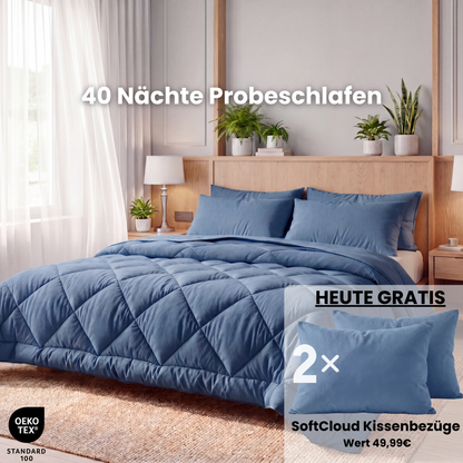 EasySleep® Decke – Die schnelltrocknende 2-in-1 Bettdecke, die Bettwäsche überflüssig macht.