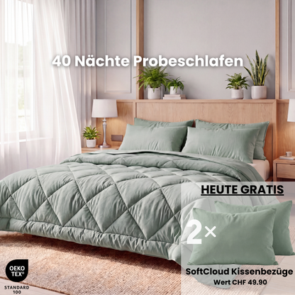 EasySleep® Decke – Die schnelltrocknende 2-in-1 Bettdecke, die Bettwäsche überflüssig macht.