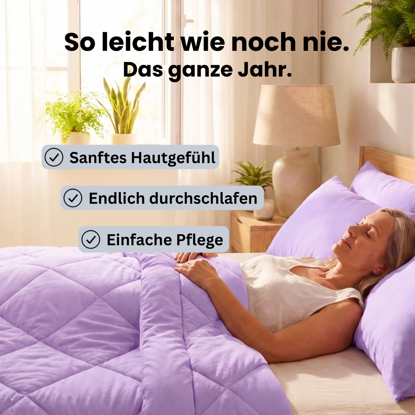 EasySleep® Decke – Die schnelltrocknende 2-in-1 Bettdecke, die Bettwäsche überflüssig macht.
