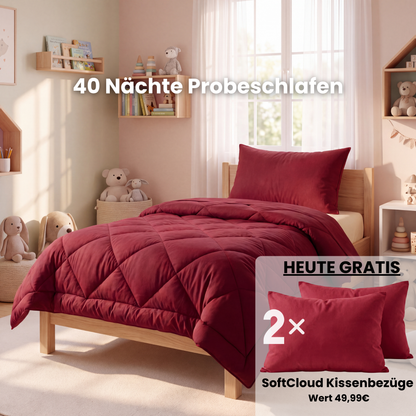 EasySleep® Kidsdecke – Die schnelltrocknende 2-in-1 Kinderdecke, die Bettwäsche überflüssig macht.