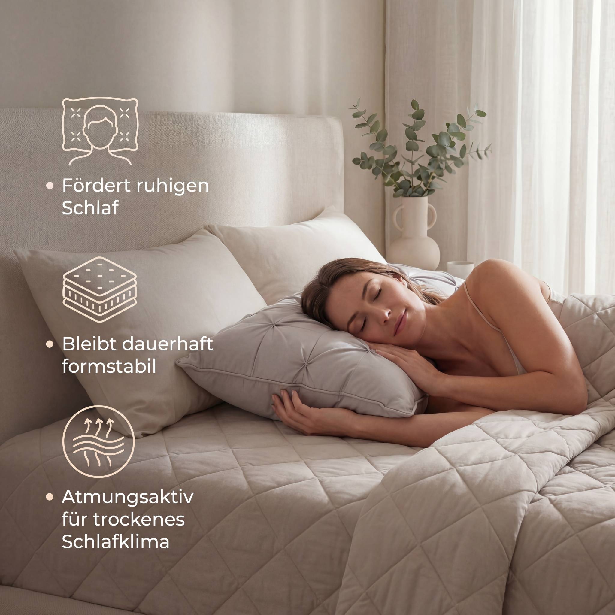 SoftCloud® Kissen – Hypoallergenes Premium Komfortkissen